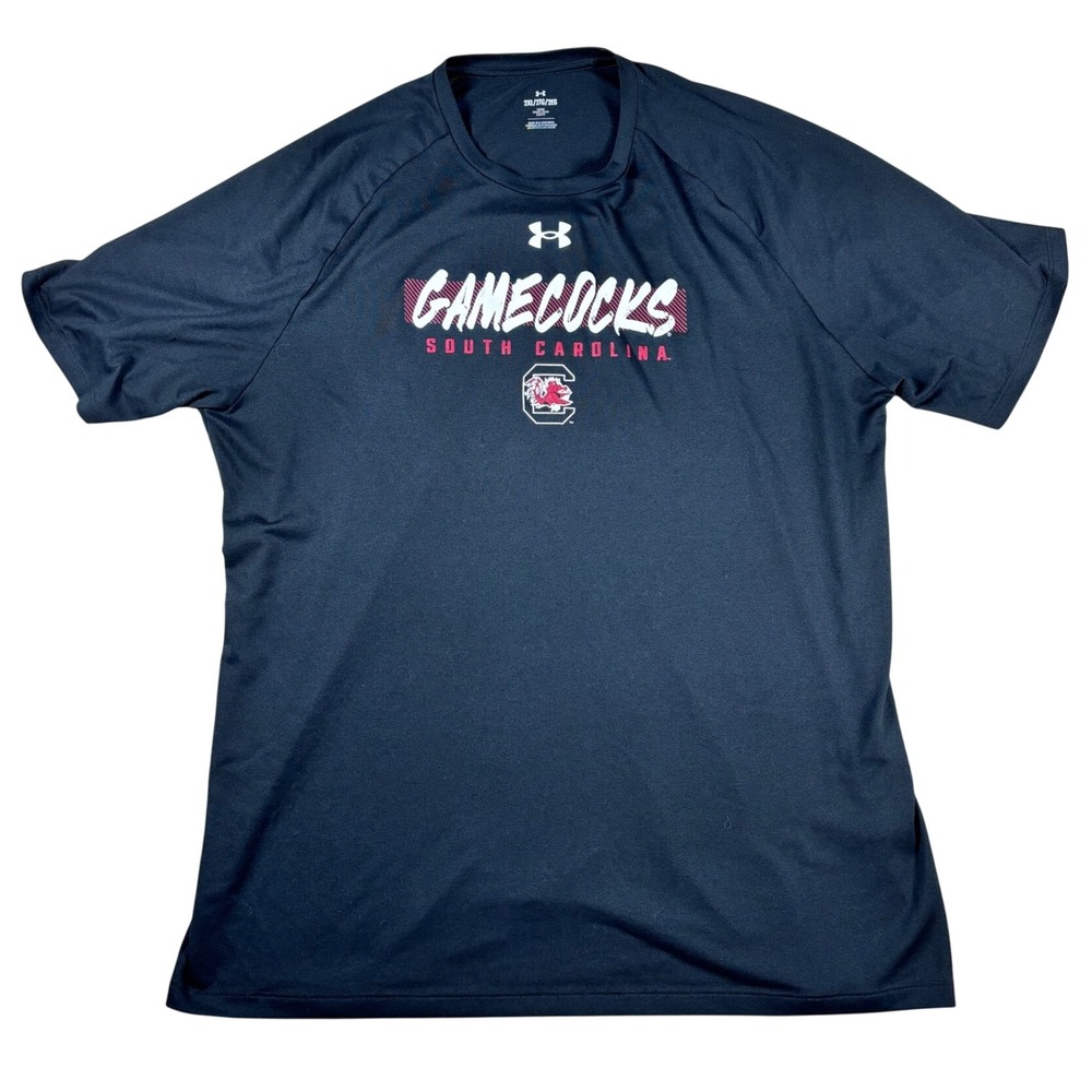 Under Armour South Carolina Gamecocks Shirt Mens 2XL Black Athletic T-Shirt NCAA